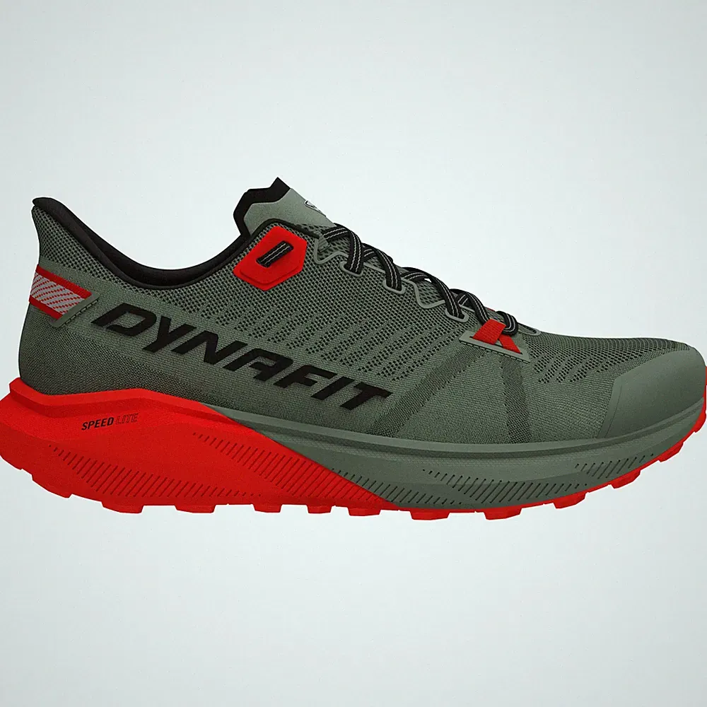 Dynafit Trail Running Schuh Herren Joggingschuh Laufschuh dunkelgrün rot grün