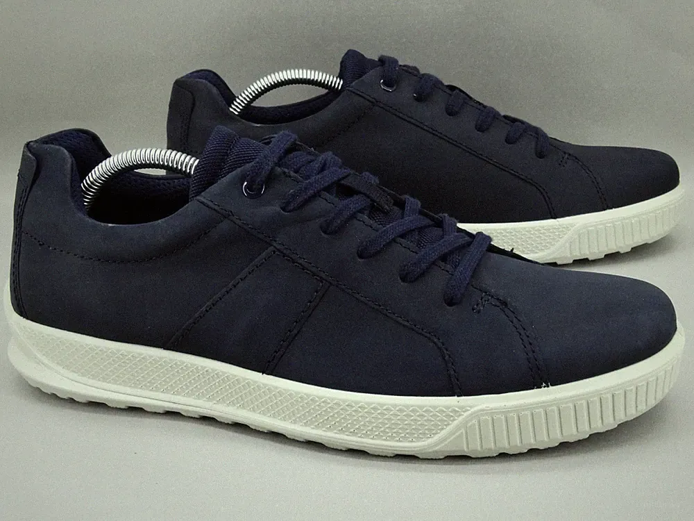 ECCO Sneaker Laufschuhe Halbschuhe Herren Schuhe Slipper Gr 45 Leder NEU Blau