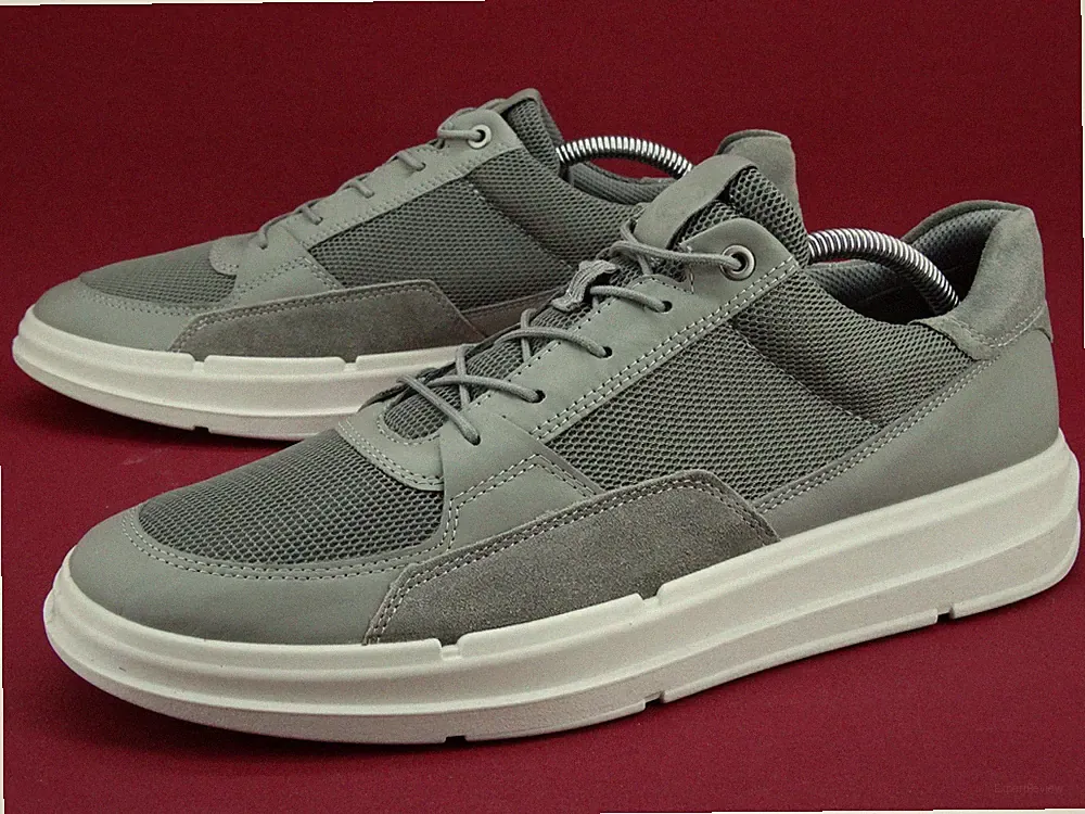 ECCO Sneaker Laufschuhe Halbschuhe Herren Schuhe Slipper Gr 45 Leder NEU Grau