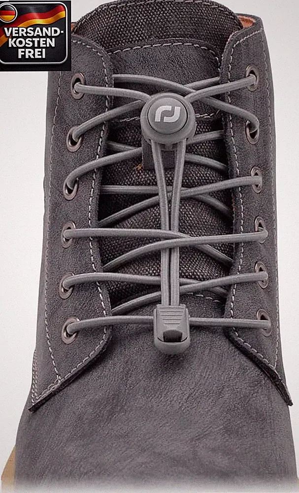 Elastische kordellickeitlose Schuhbänder für Wanderschuhe Work Boots Laufschuhe
