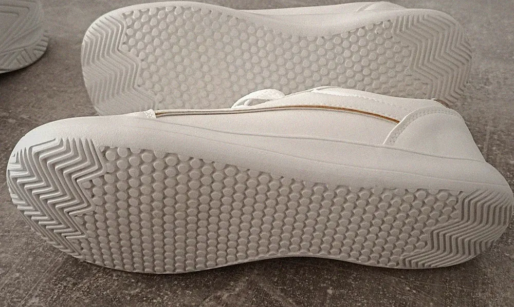 FASHION Sneaker Low Top Weiß Schnürung Damen EU 40 Freizeit Walking