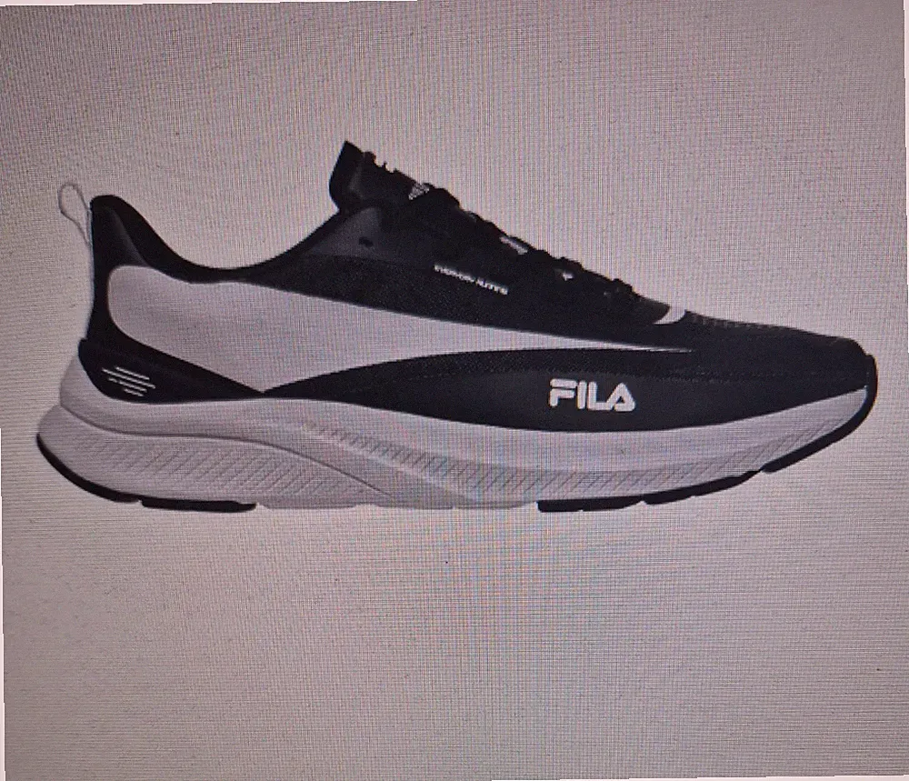 FILA Herren Sneaker Laufschuh Schwarz/Weiß Mesh atmungsaktiv
