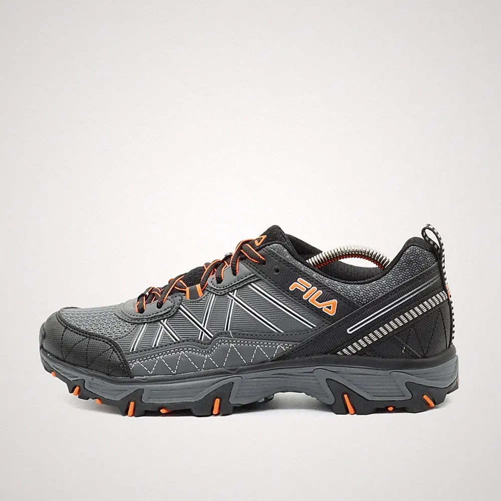 Fila Herren Trail Running Sneaker Grau/Orange Low-Top Laufschuh EU 41,5