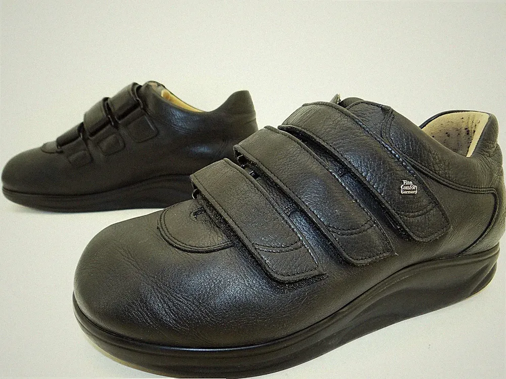 Finn Comfort Halbschuhe Klettverschluss Laufschuhe Herren Schuhe Leder Gr.42