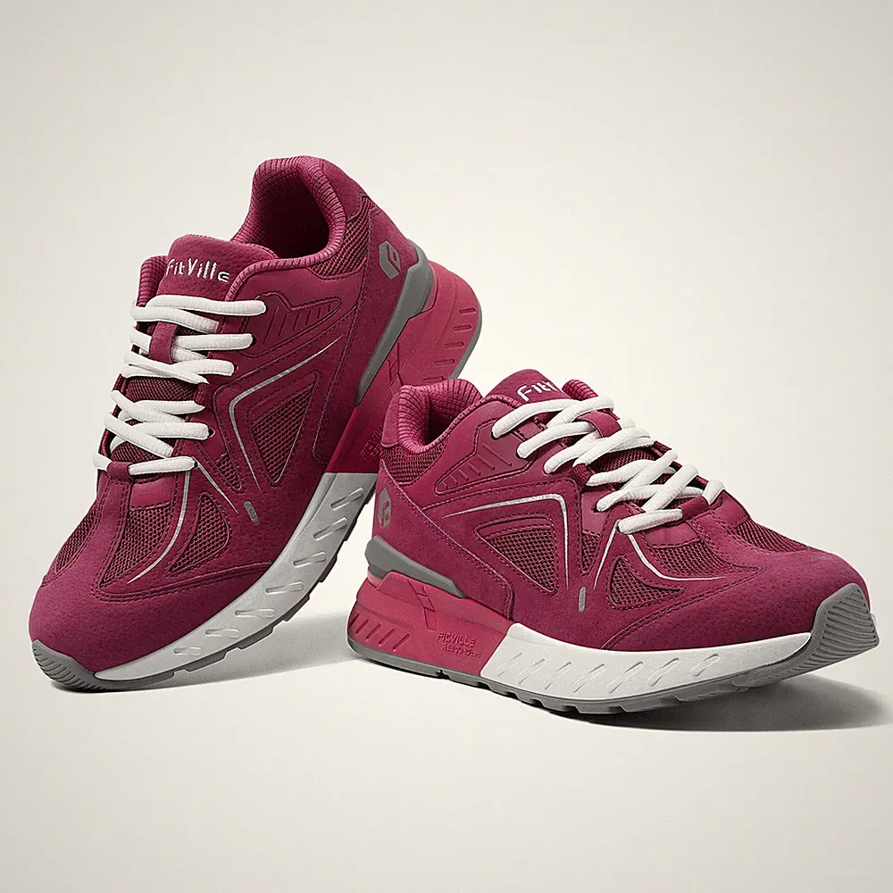 FitVille Damen Laufschuhe Weite Passform Fitnessschuhe für Plantarfasziitis