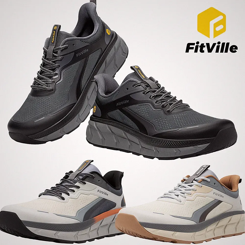 FitVille Extra Weit Laufschuhe Herren Atmungsaktiv Sneaker Traillaufschuhe 40-50