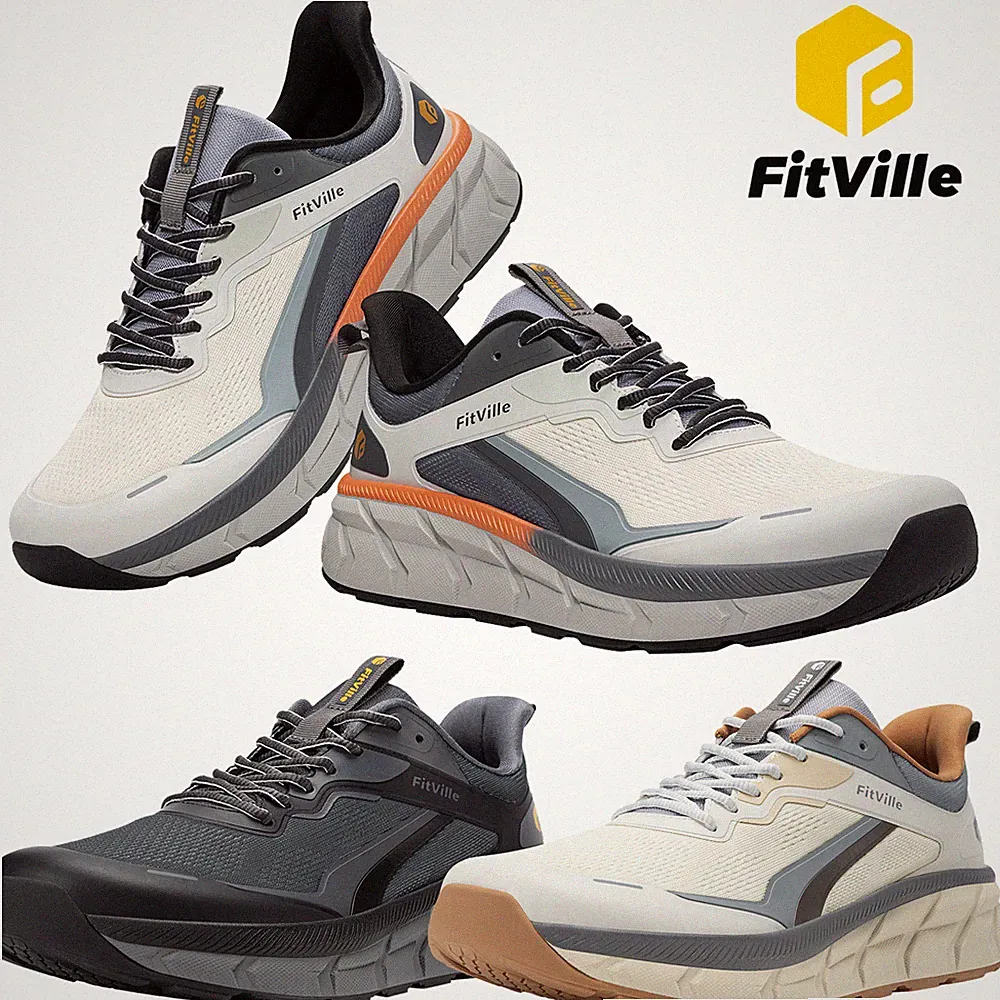 FitVille Extra Weit Laufschuhe Herren Leicht Joggingschuhe Sportschuhe Bequem