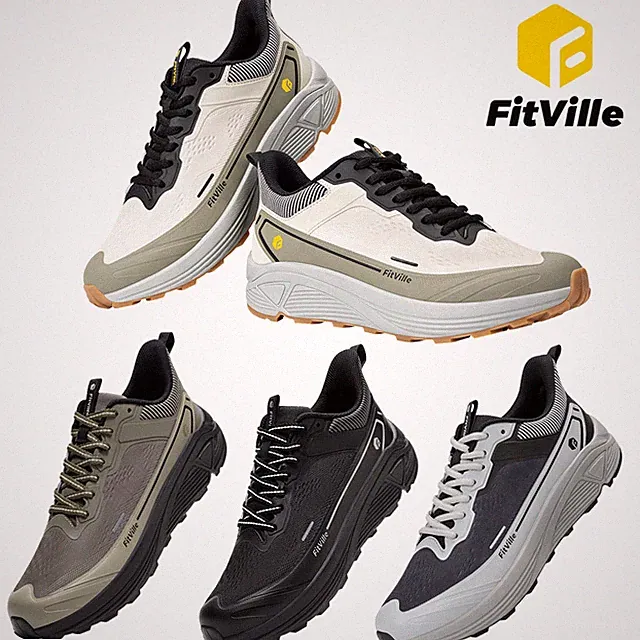 FitVille Extra Weite Laufschuhe Herren Traillaufschuhe Turnschuhe Bequem Outdoor