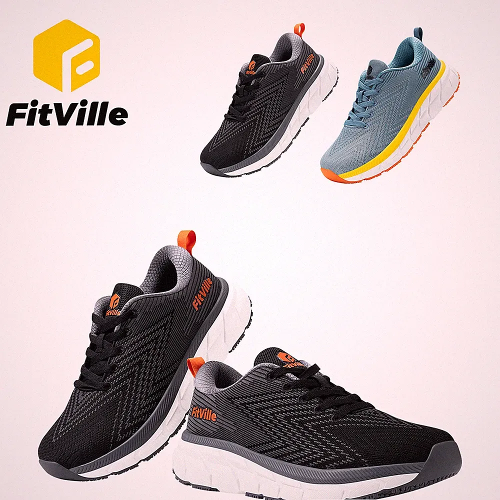 FitVille Herren Extra Weit Laufschuhe Sportschuhe Fitness Walkingschuhe Trainers