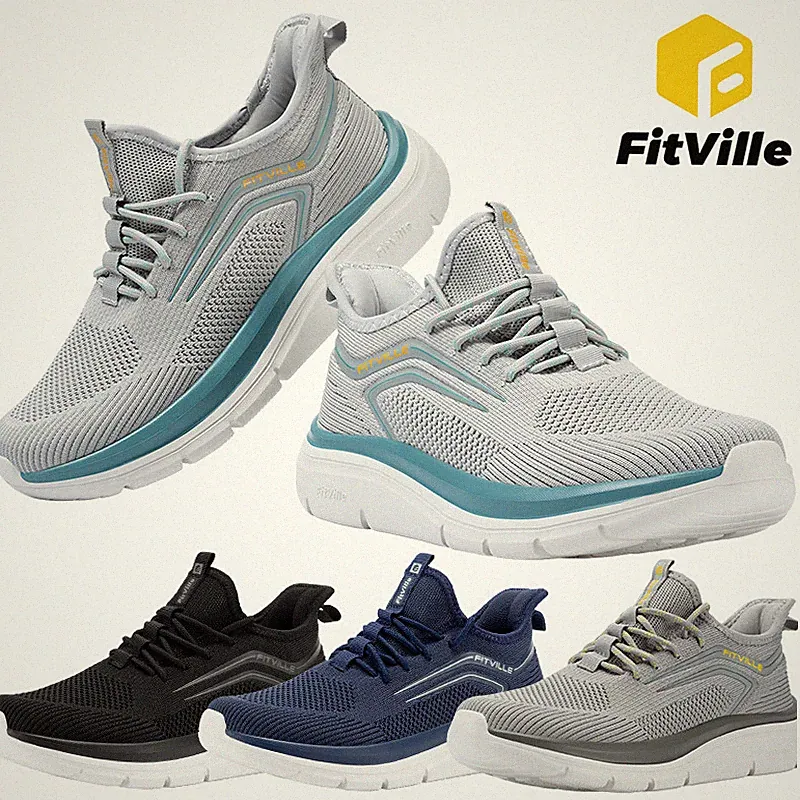 FitVille Herren Weit Laufschuhe Gedämpft Joggingschuhe Rutschfest Turnschuhe