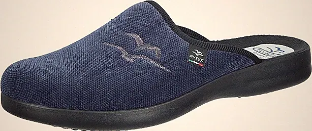 Fly Flot Herren Pantoffel,Hausschuhe,Blau,Gr. 39 - 48