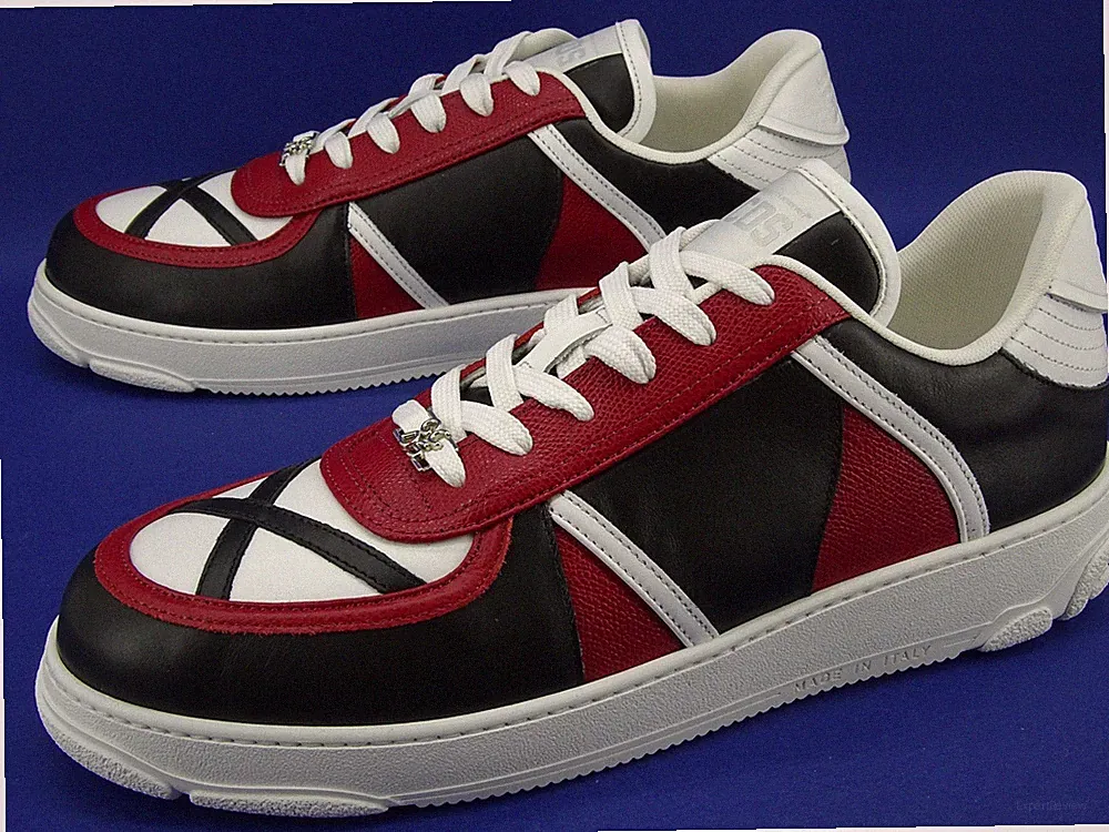 GCDS Nami Schuhe Sneaker Low Schnürerschuhe Freizeit UNISEX Lauf Halb Gr 45 Red