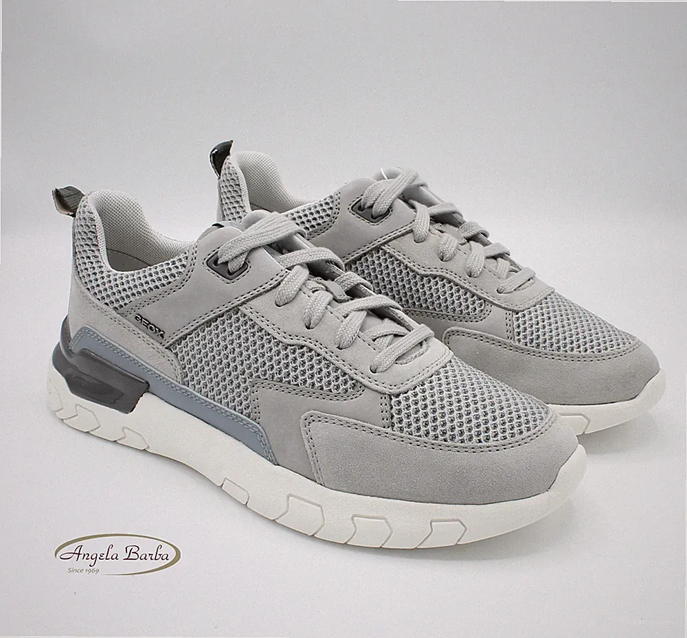 Geox Herren Schuhe Running Canvas Sneaker Sport Sommer Leder Gracale für
