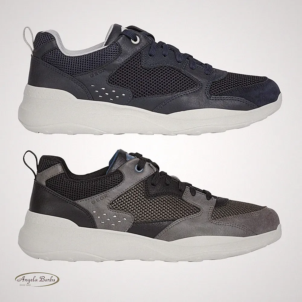 Geox Herren Schuhe Sneaker Sport Running Leder Canvas Training Sommer für