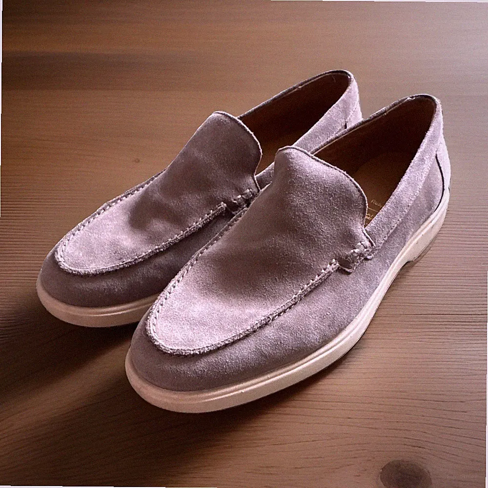 GEOX Respira Herren Mokassin Slip-On Wildleder Grau EU 43 atmungsaktiv