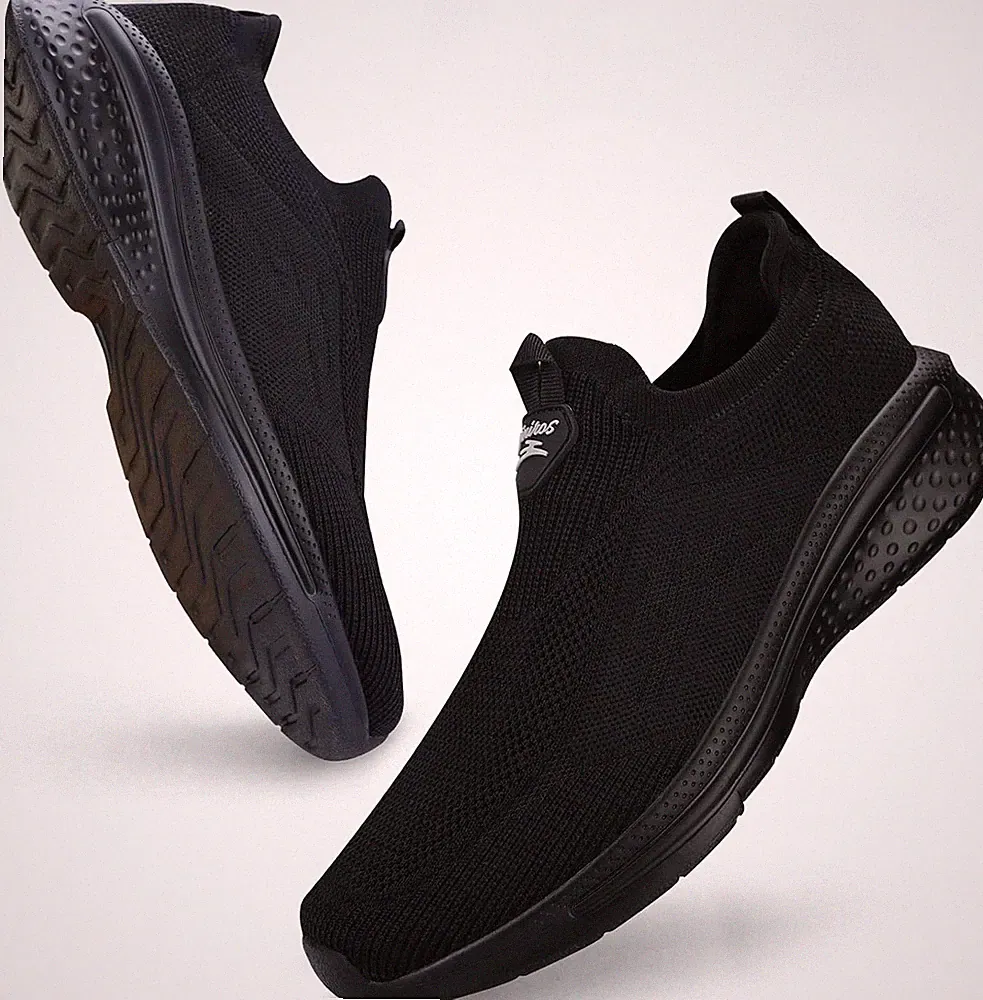 Giniros Herren Slip-on Sneaker Laufschuhe Mesh Atmungsaktiv Leicht Bequem