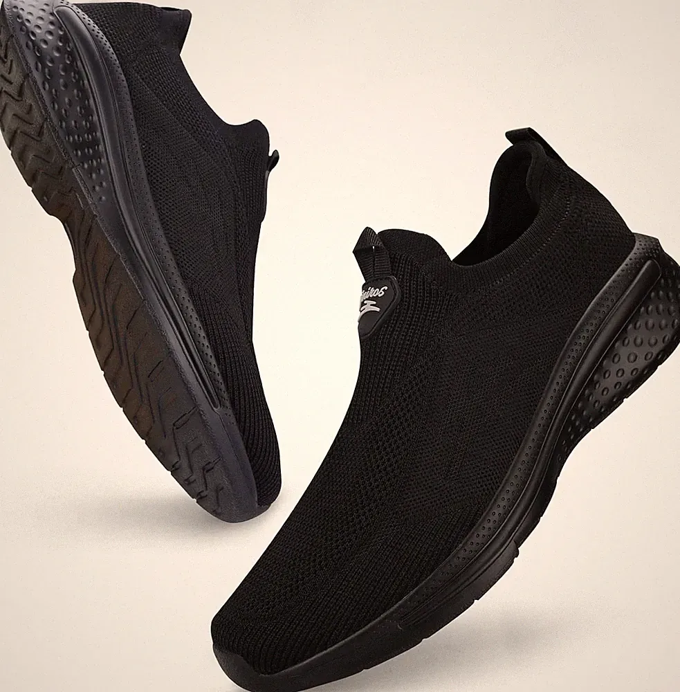 Giniros Herren Sneaker Ohne Schnürsenkel Mesh Atmungsaktiv Laufschuhe Turnsch