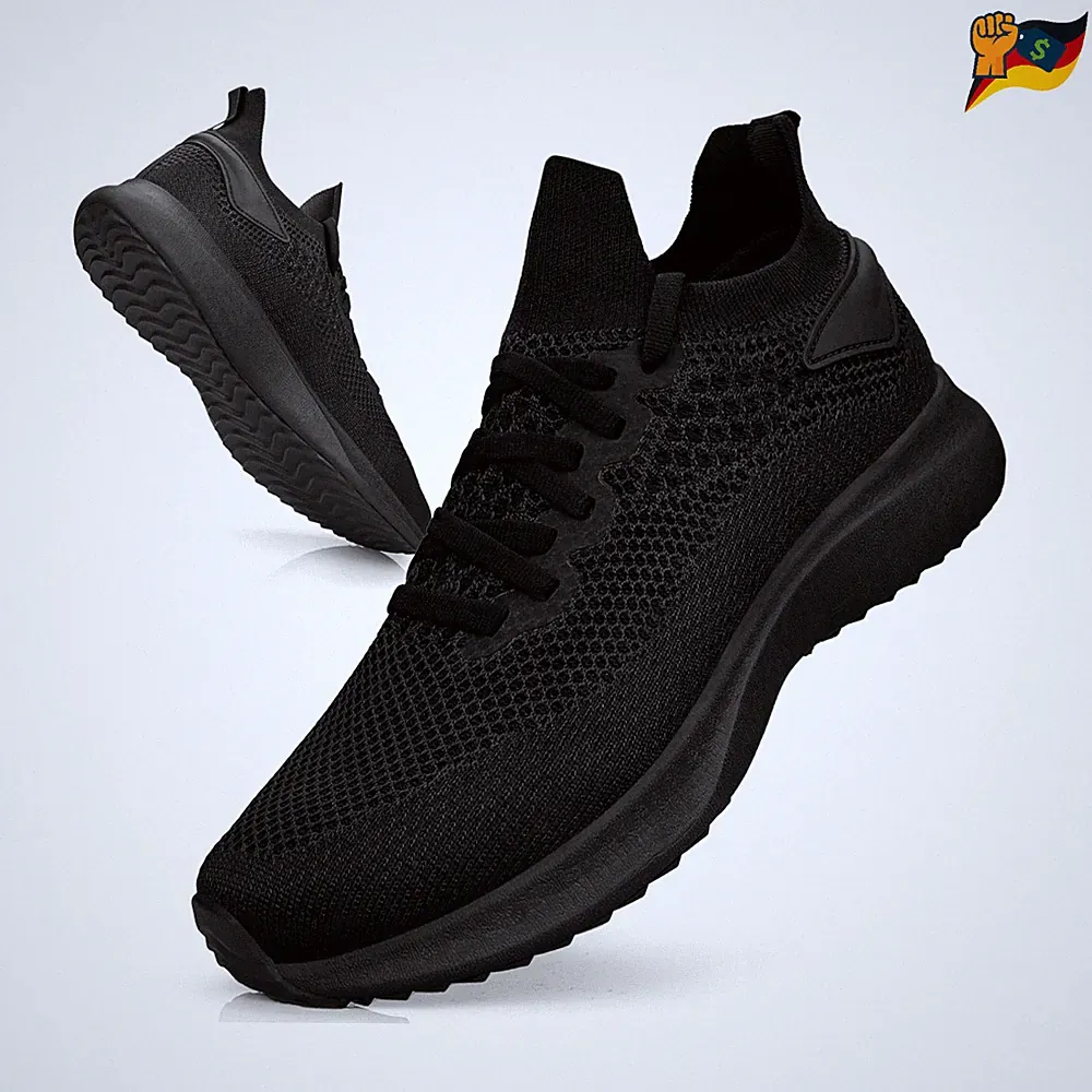 Giniros Sportschuhe Herren Sneaker Atmungsaktiv Größe 40 Lauf Schuhe Schwarz