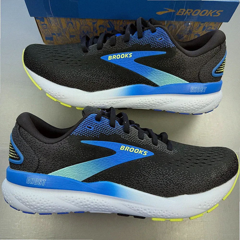 Größe 9 – Brooks Ghost 16 schwarz kobaltblau Herren Sportschuhe weiß 1104181D002