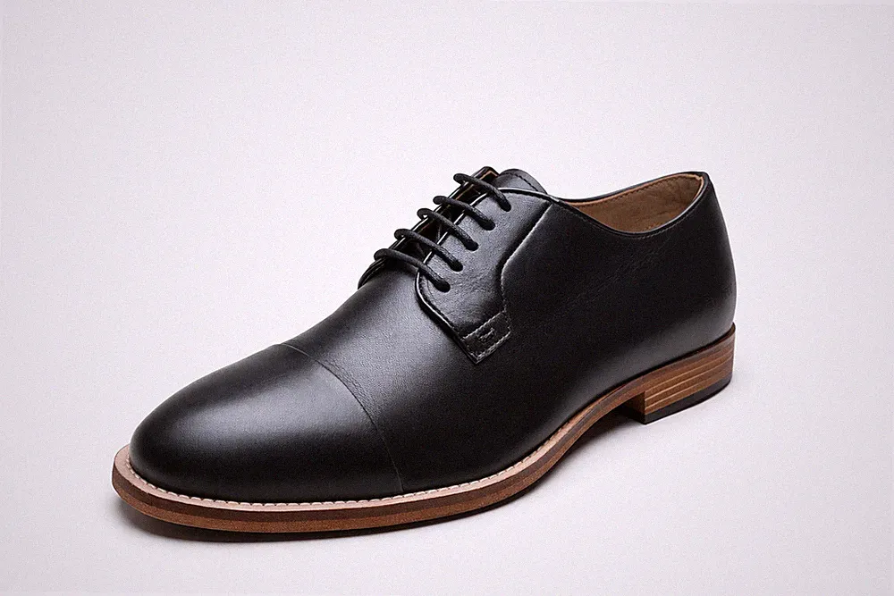 Harrykson Herren Business Schuhe Oxford Schwarz Echtleder Ledersohle Blue-01