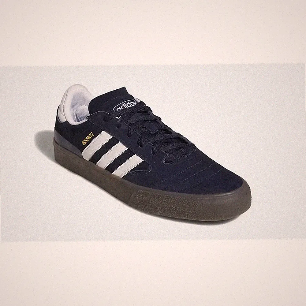 HERREN ADIDAS BUSENITZ VULC II WILDLEDER SKATESCHUHE - ALLE GRÖßEN - BLAU/WEISS - GY6911