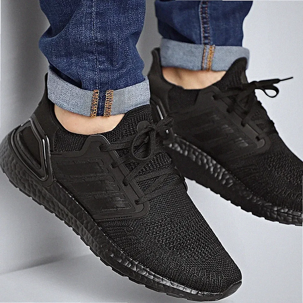 HERREN ADIDAS ULTRABOOST 20 RUNNING FITNESSSCHUHE - ALLE GRÖßEN - TRIPLE BLACK - EG0691