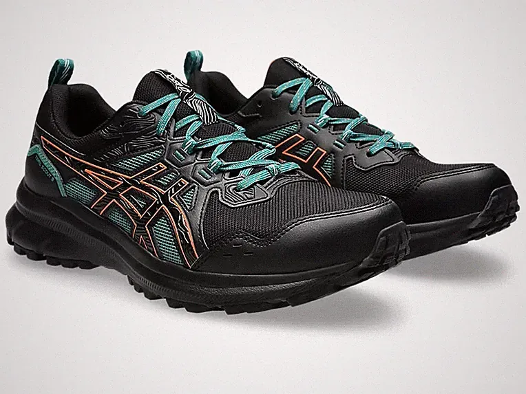 Herren Asics Trail Scout 3 Turnschuhe Schuhe Original Schwarz Neu Größe 13