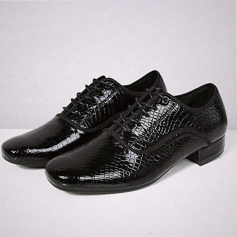 Herren Ballsaal Tanzschuhe Leder Latein Walzer Tango Weich Laufsohle Low Heel