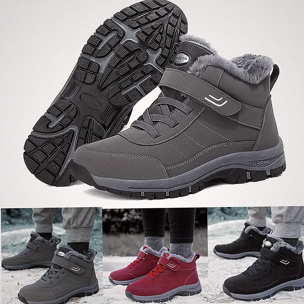 Herren Barfußschuhe Winterstiefel Warme Traillaufschuhe Gefüttert Schneestiefel