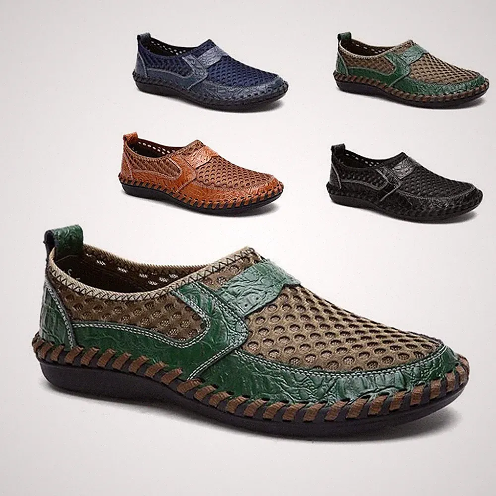 Herren Comfort Schuhe Laufschuhe Freizeit Slip On Schuhe Halbschuhe Netzschuhe