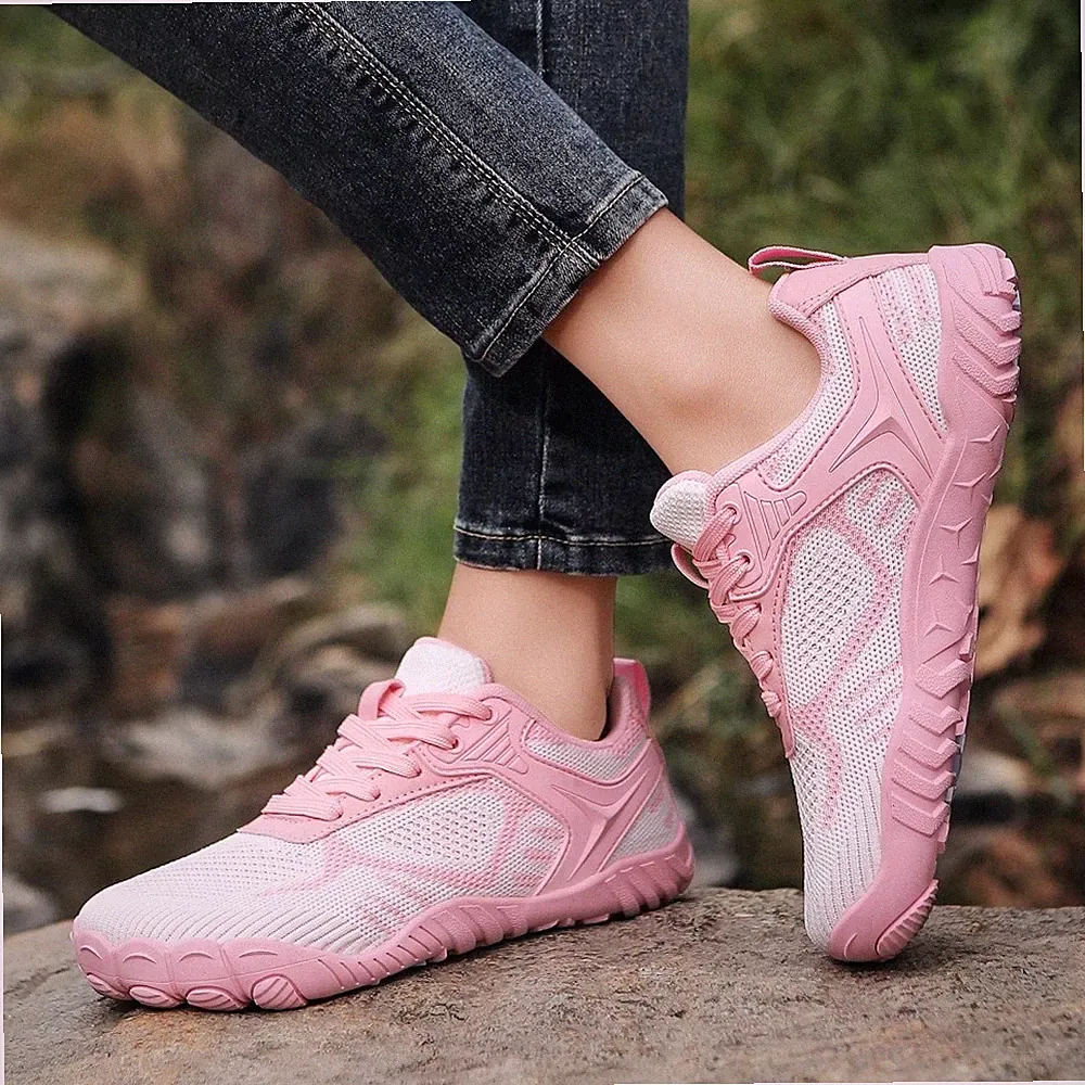 Herren Damen Breite Barfußschuhe Traillaufschuhe Wanderschuhe Leicht Laufschuhe
