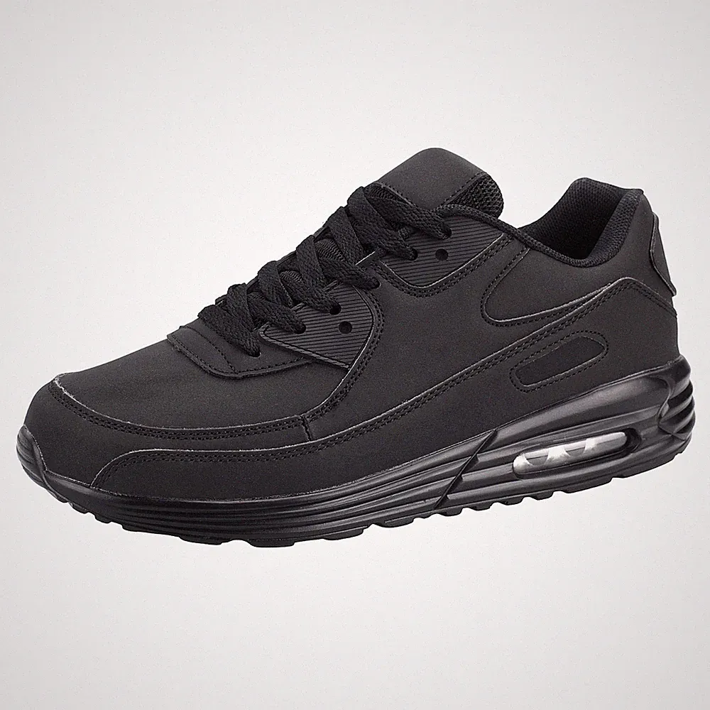 Herren Damen Sneaker Sportschuhe Turnschuhe Laufschuhe Freizeit Schwarz 36-46