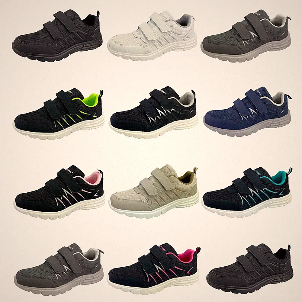 Herren Damen Sportschuhe Turnschuhe Laufschuhe Freizeit Klettverschluss 73938