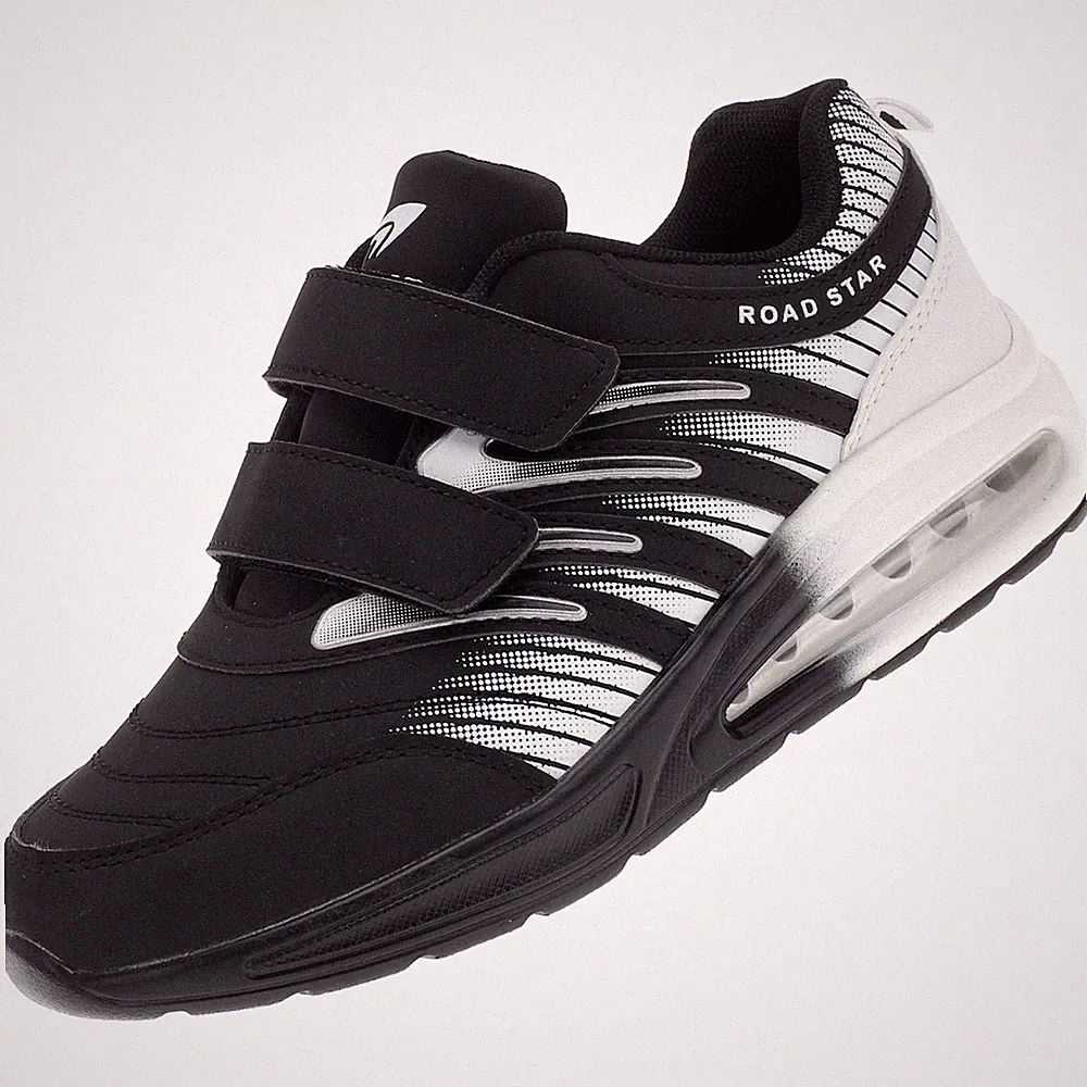 Herren Damen Sportschuhe Turnschuhe Laufschuhe Sneaker Klettschuhe Schwarz Weiss