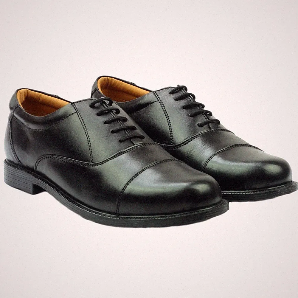 Herren Formell Leder Schuhe Oxford Kappe Klassisch Elegant Büro Arbeit Schnürschuhe