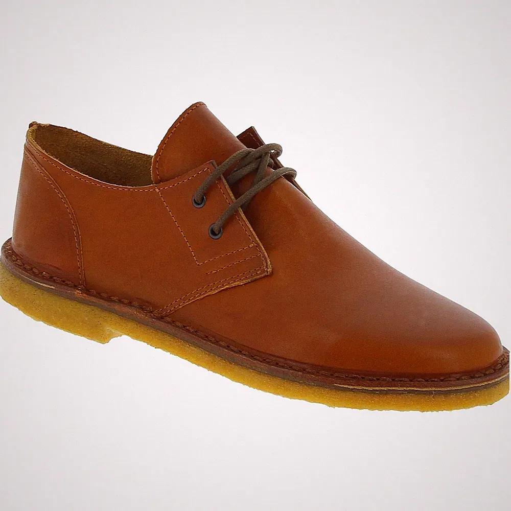 Herren Halbschuhe Leder braun Handarbeit Gummisohle