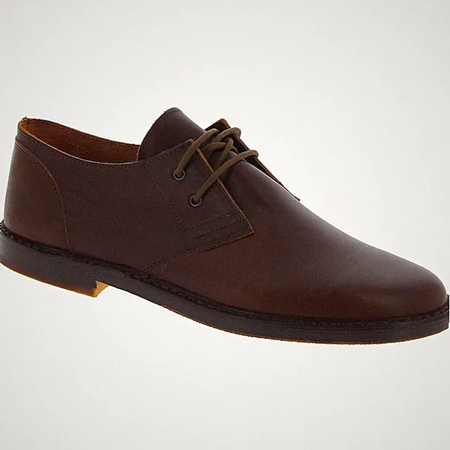 Herren Halbschuhe Leder dunkelbraun Handarbeit Ledersohle