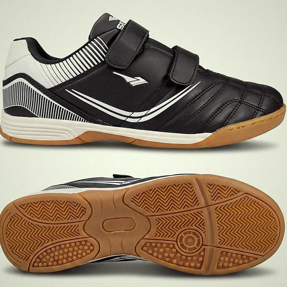 Herren Hallenschuhe Klettverschluss Fußballschuhe Sportschuhe Coras