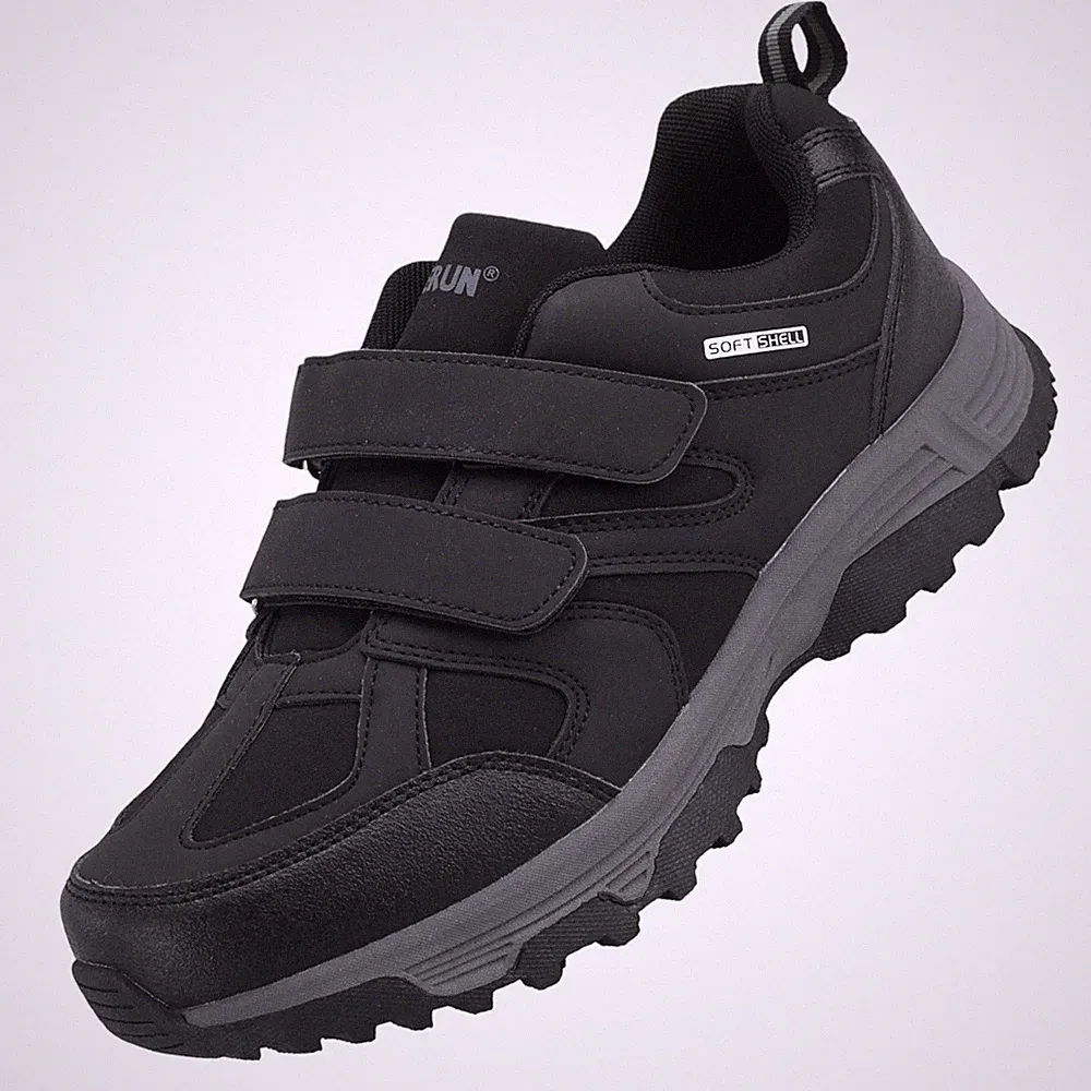 Herren Klettschuhe Trekkingschuhe Halbschuhe Klettverschluss Sneaker Komfort