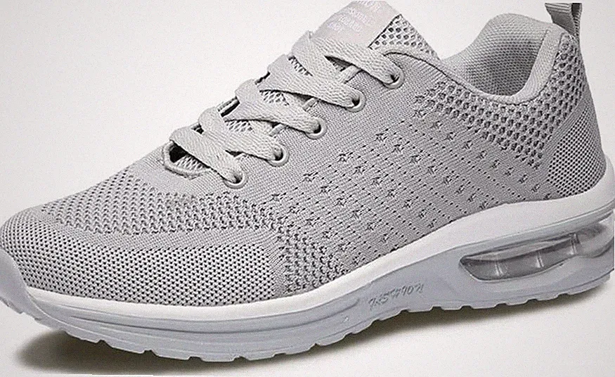 Herren Laufschuhe Turnschuhe Sneaker Hellgrau Sportschuhe Atmungsaktiv 36