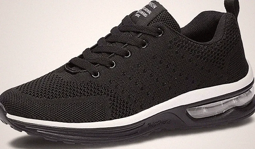 Herren Laufschuhe Turnschuhe Sneaker Schwarz Sportschuhe Atmungsaktiv 36,5