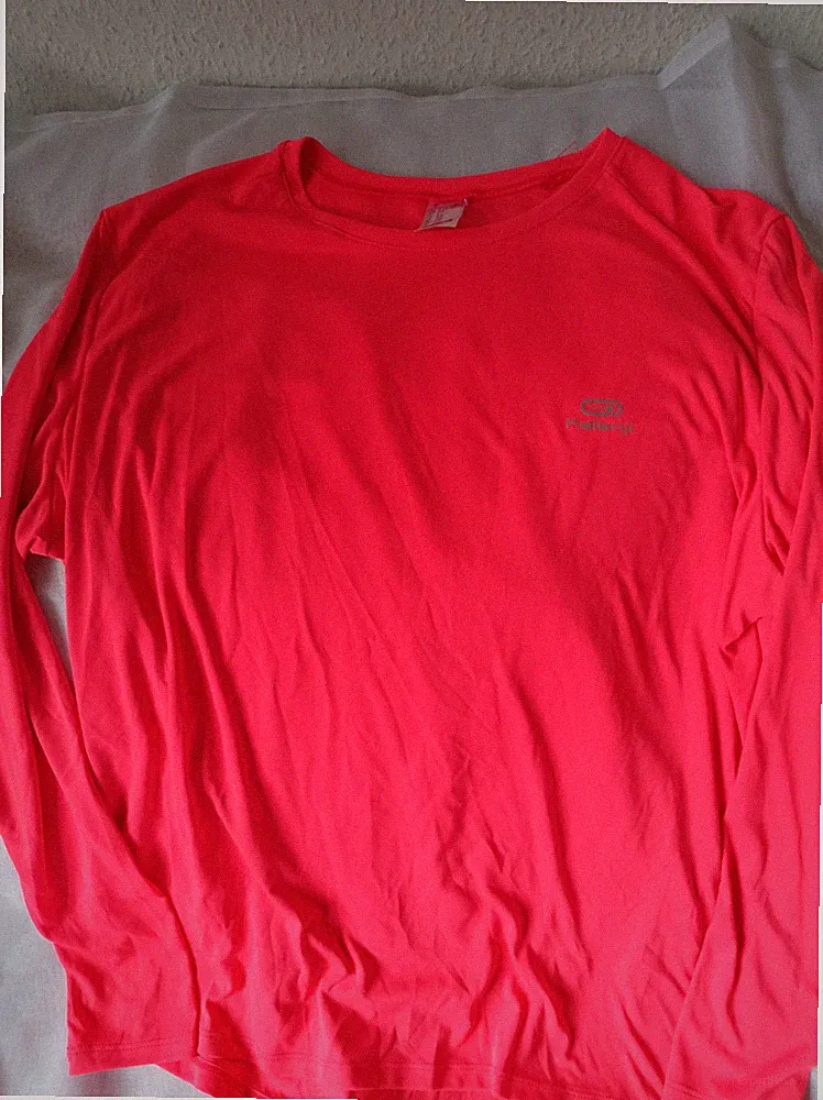 Herren Laufshirt Joggingshirt Langarm Gr. L Decathlon Rosa
