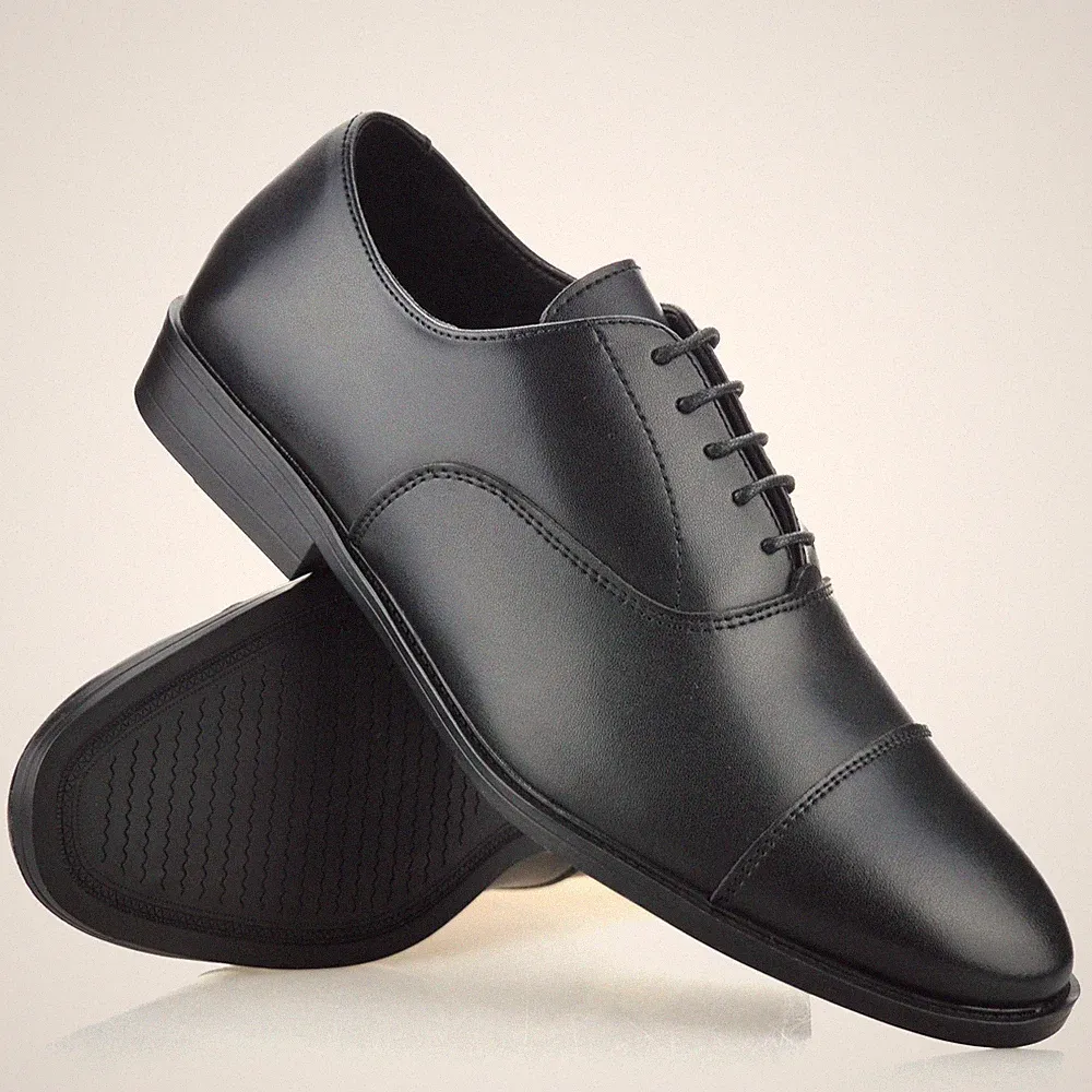 Herren Leder Neu Smart Formell Oxford Derby Schule Arbeit Büro Brogue Schuhe Größe