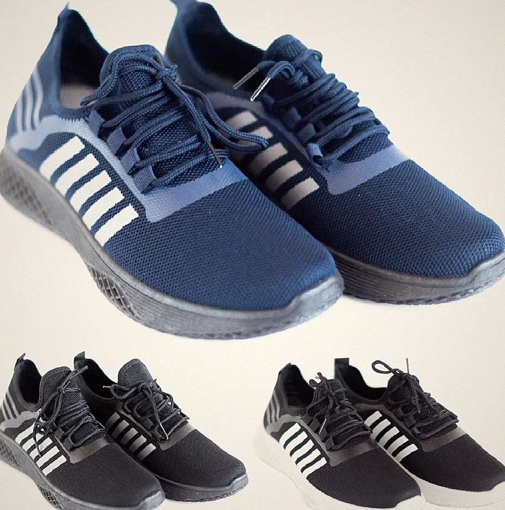 HERREN LEICHTE FLACHE WALKING RUNNING SNEAKER SPORT SCHNÜRER GYM SNEAKER SCHUHE