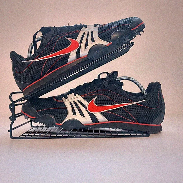 Herren Nike Rival D Plus III - Leichtathletik - schwarz/rot/silber - UK-Größe 11,5