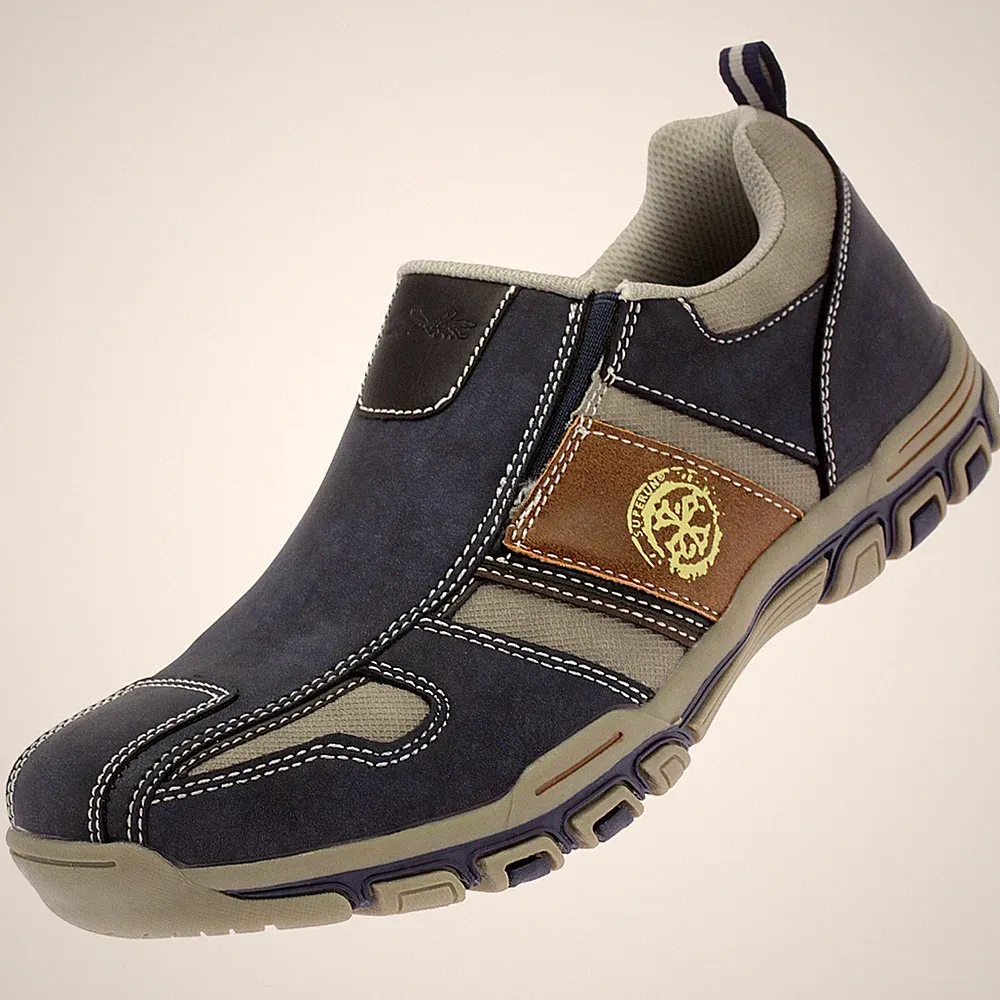 Herren Slipper Halbschuhe Blau Freizeit Schuhe Garten Sneaker Schlupfschuhe NEU