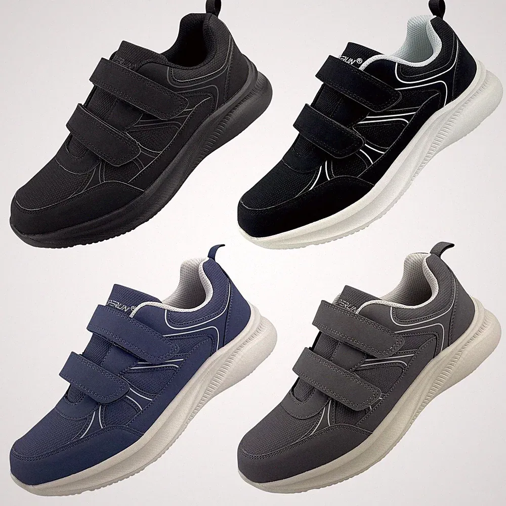 Herren Sneaker Klettverschluss Sportschuhe Freizeitschuhe Leicht Turnschuhe Neu