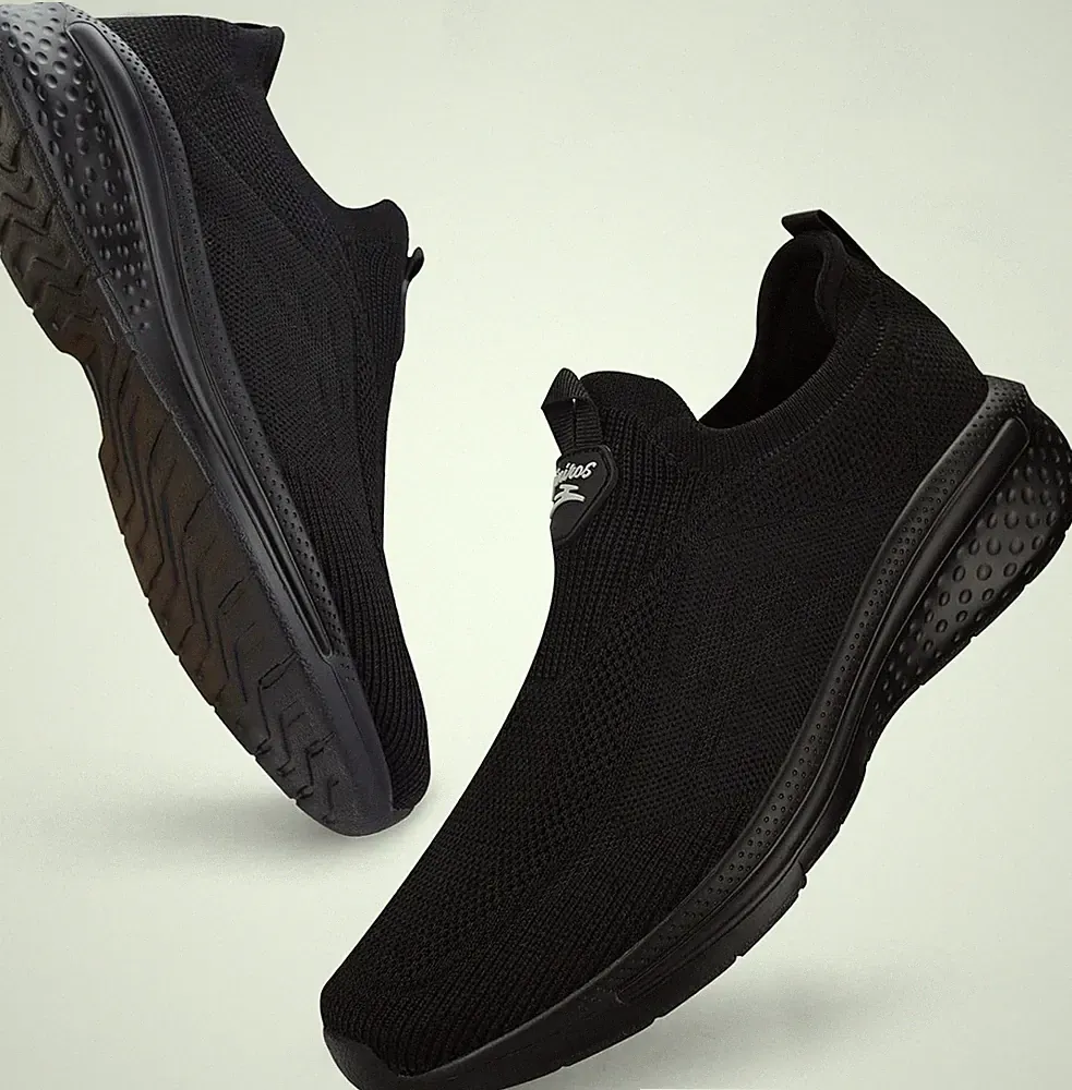 Herren Sneaker Laufschuhe Mesh atmungsaktiv leicht Turnschuhe Größe 42 schwarz