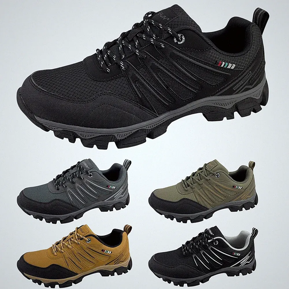 Herren Sneaker Outdoor Trekkingschuhe Wanderschuh Sportschuhe Übergröße Schnürer