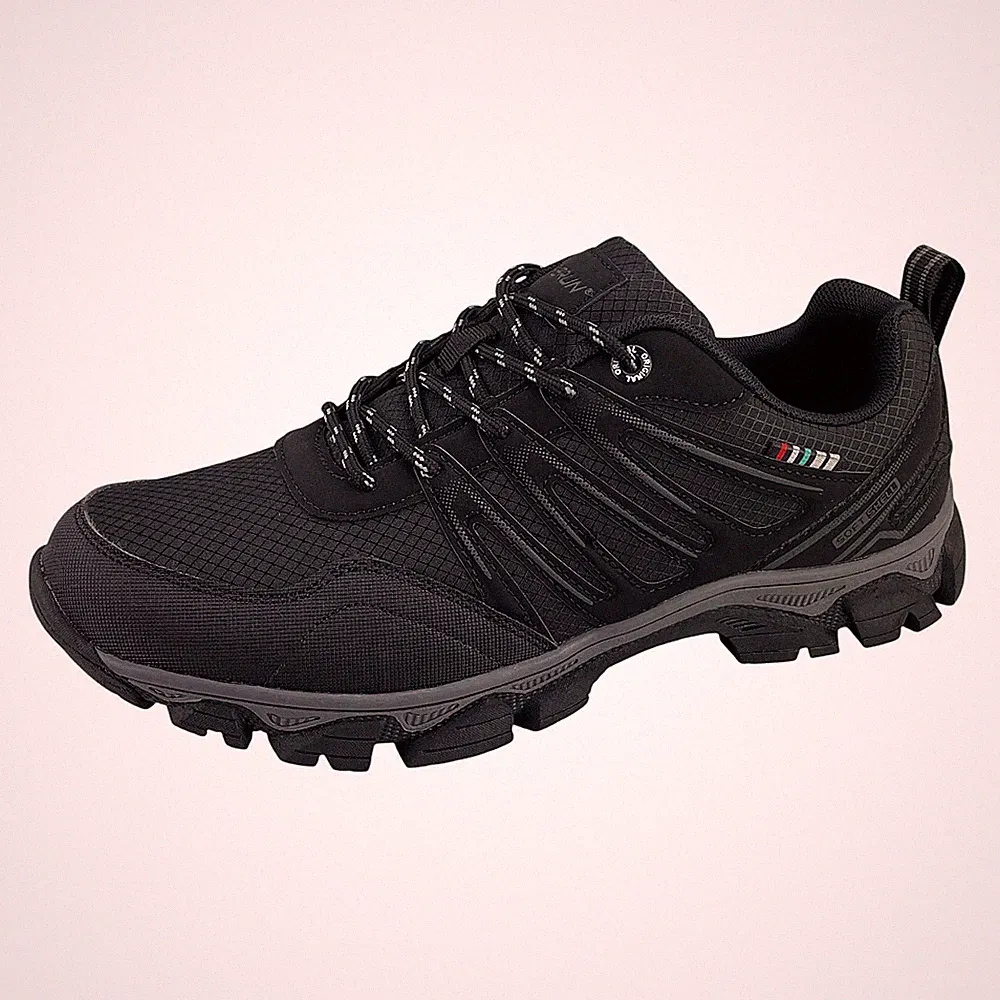 Herren Sneaker Schwarz Trekkingschuhe Outdoor Wanderschuhe Sport Freizeit NEU